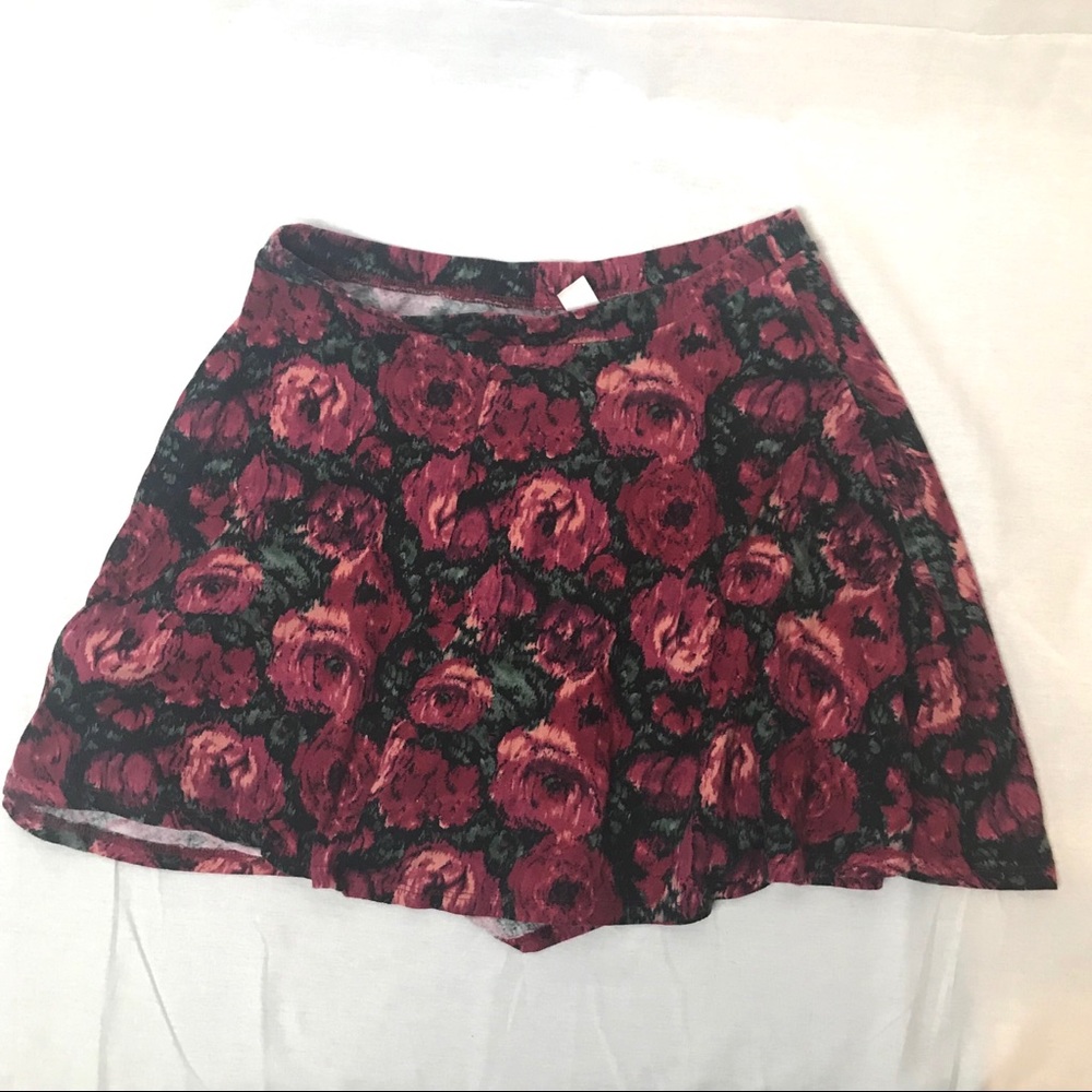PacSun LA Hearts Floral Skater Skirt